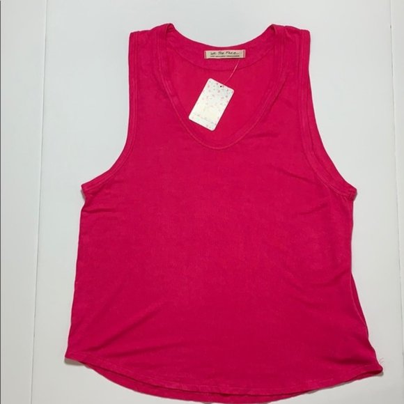NWT Free People Take The Plunge Tank Pink Large - Picture 6 of 13